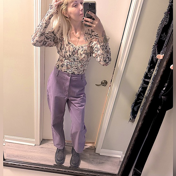ARITZIA • SUNDAY BEST (NWT) • Jaden Jeans / Pants • Size 8 • Violet Haze - Picture 7 of 16